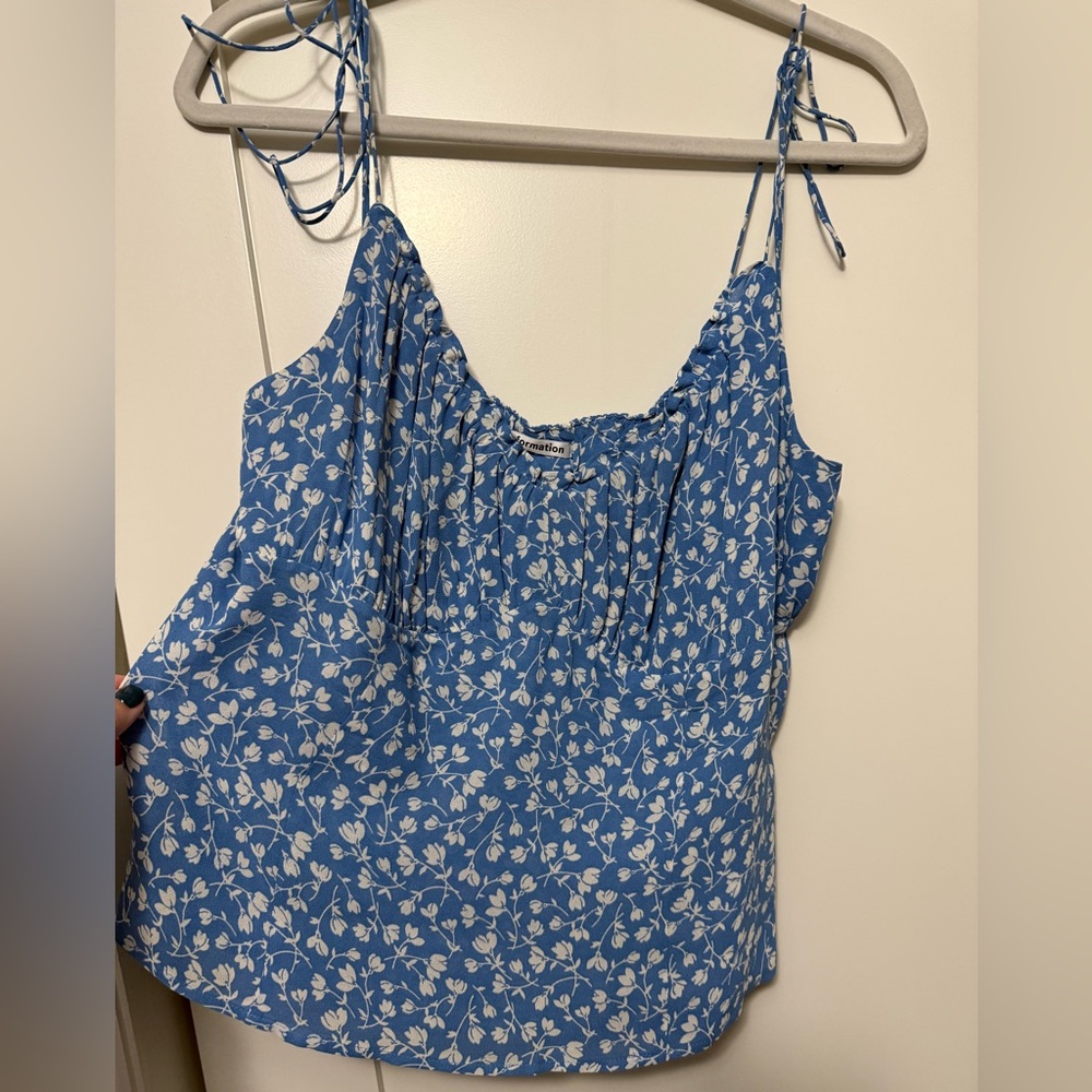 Reformation blue Floral Women's Top. Size 12